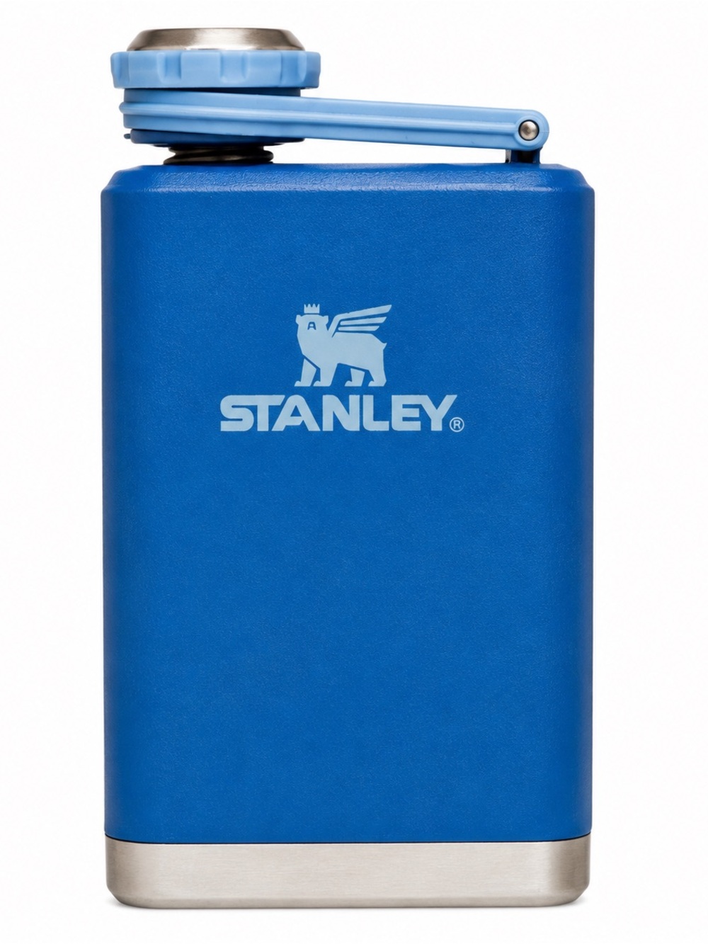 Stanley Bright Blue Stainless Hip Flask with Light Blue Cap